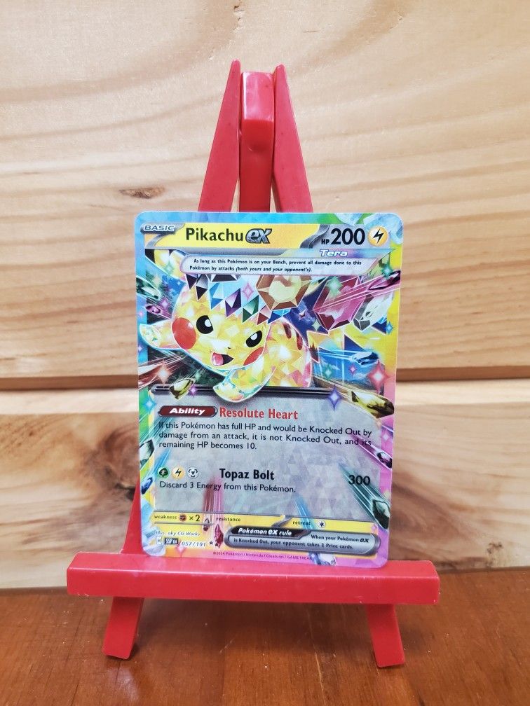 Pikachu ex - 057/191 - Double Rare NM, English Pokemon Surging Sparks