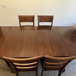Wood Dining Table With 6 Chairs