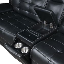New Top grain Real Leather Sectional Sofa With Power Recliners Recliners Power Headrest And Wireless Charging Stations