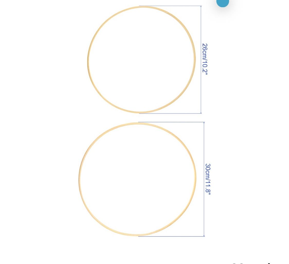 Wooden Bamboo Floral Hoops