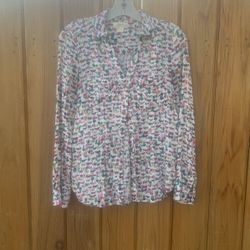 Anthropologie Butterfly Blouse Size 2 Excellent Condition