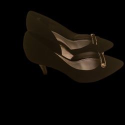 IMPO Topanga Black Suede High Heels 3.5" Heel 11M