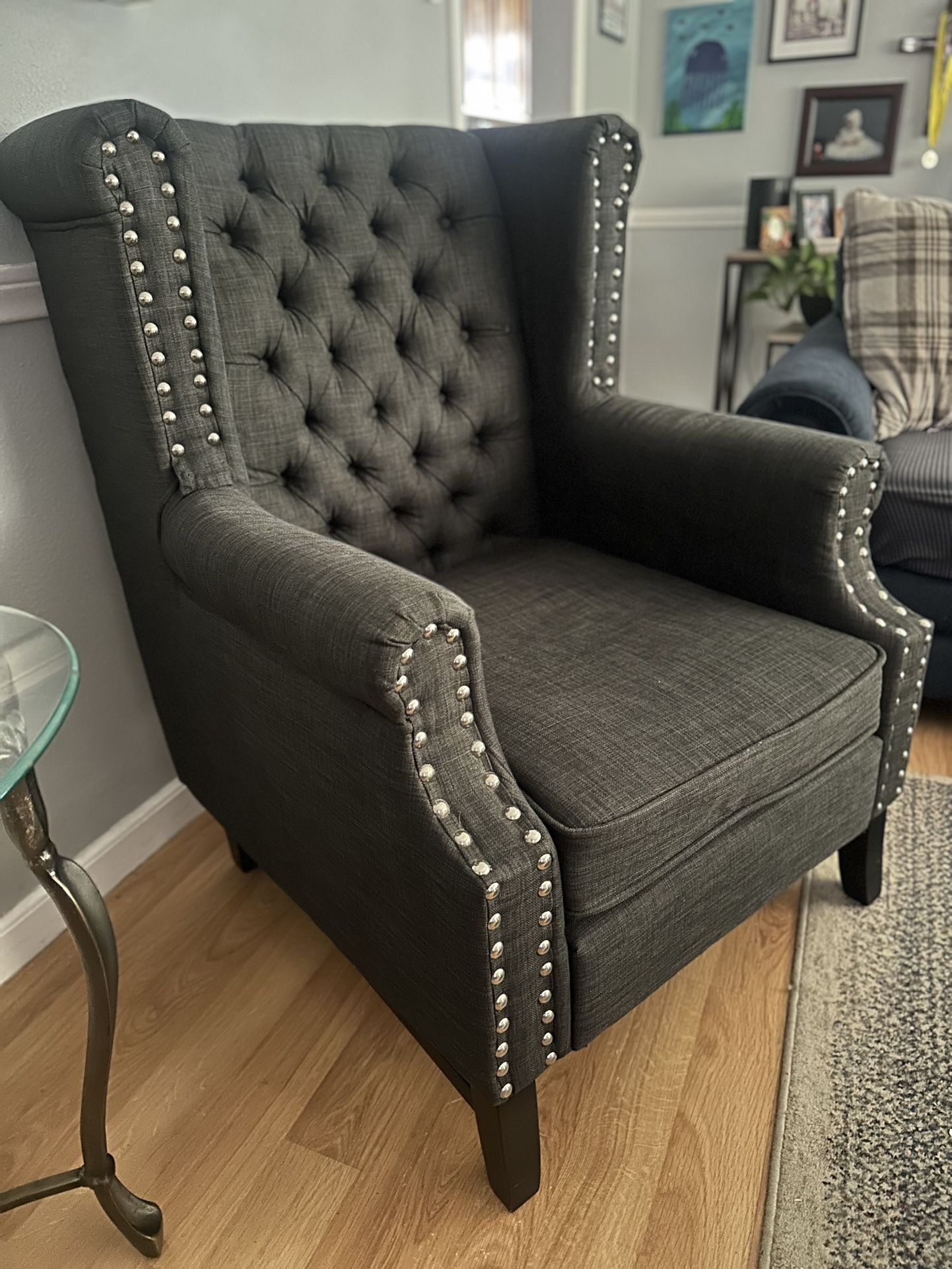 Mid-Century Modern Wingback Club Chair