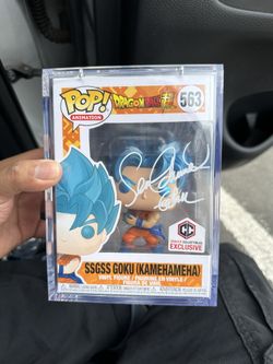 Signed Dragon Ball Super SSGSS Goku (Kamehameha) Funko Pop