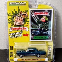 Garbage Pail Kids - 1968 Plymouth GTX Diecast Car & Sticker (New)