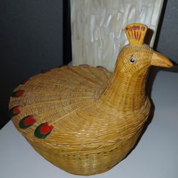 Wicker Bird Basket 