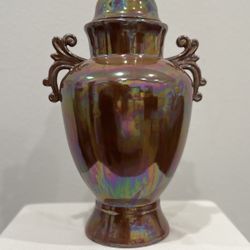 Brown Iridescent Vase 