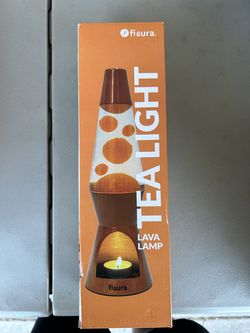 🌋 FISURA TEA LIGHT LAVA LAMP – ORANGE RETRO DECOR
