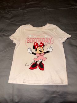 Disney Birthday Minnie Mouse Graphic T-Shirt for Toddler Girls size 6T