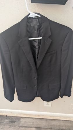 Black Two-Button Suit Blazer