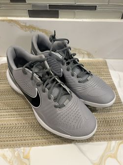 Nike Alpha Huarache Baseball Cleats Metal Gray White CT0829-023 Men's Size 12