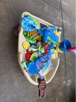 Little tikes water table, toys and two inflatable baby items