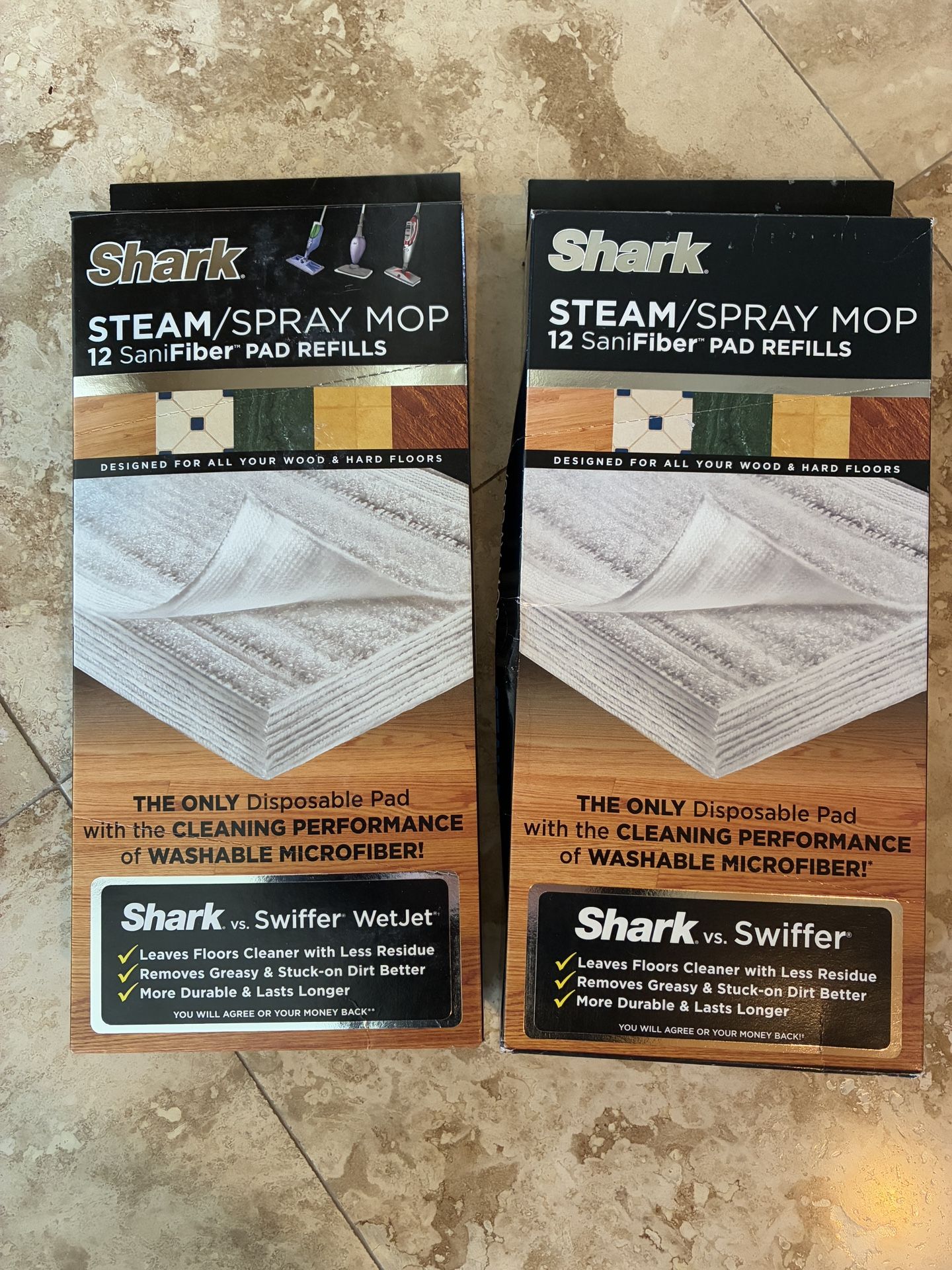 Shark Cleaning Steam/Spray Mop Pads 2 Boxes 24 Pads