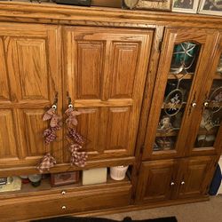 Wooden Oak Hutch