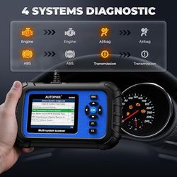AUTOPHIX DM5900 Car Scanner 7-in-1 OBD2 Diagnostic Tool for Engine Transmission ABS SRS, 12V Battery Tester and Scan Tool with Protective Case & Lifet