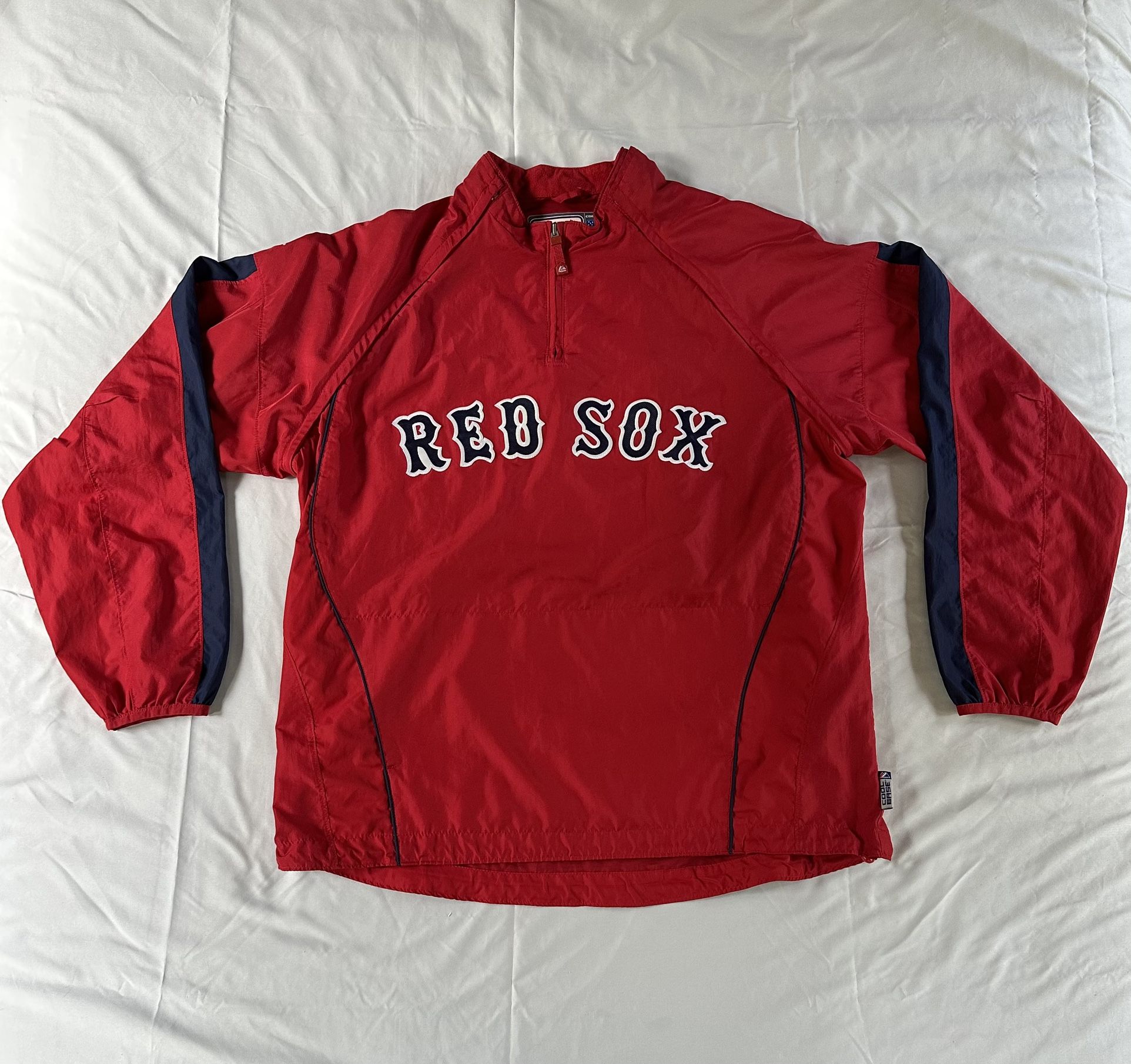 Men’s Boston Red Sox Majestic Authentic Quarter Zip Pullover Jacket