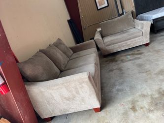Fabric sofas set 2 pieces