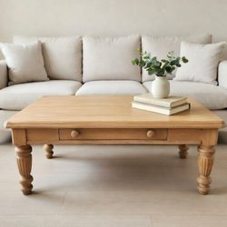 Vintage Lane Furniture Solid Pine Wood Coffee Table 