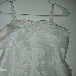 Little Girls White Gown 8 1/2 I Believe ASKING G 8$ I Have Plenty Tight And Some DRESS SOCKS As Well