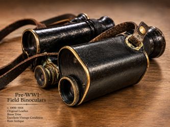 Antique C.P. Goerz Berlin Binoculars with Original Leather Case – Early 1900s