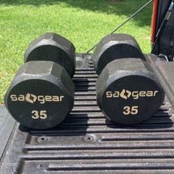 Very Nice Pair Of SaGear Dumbbells 