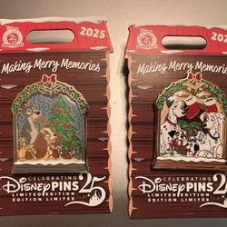 Disney Limited Edition Pin Set – 2025 (Sold as Pair or Individually)