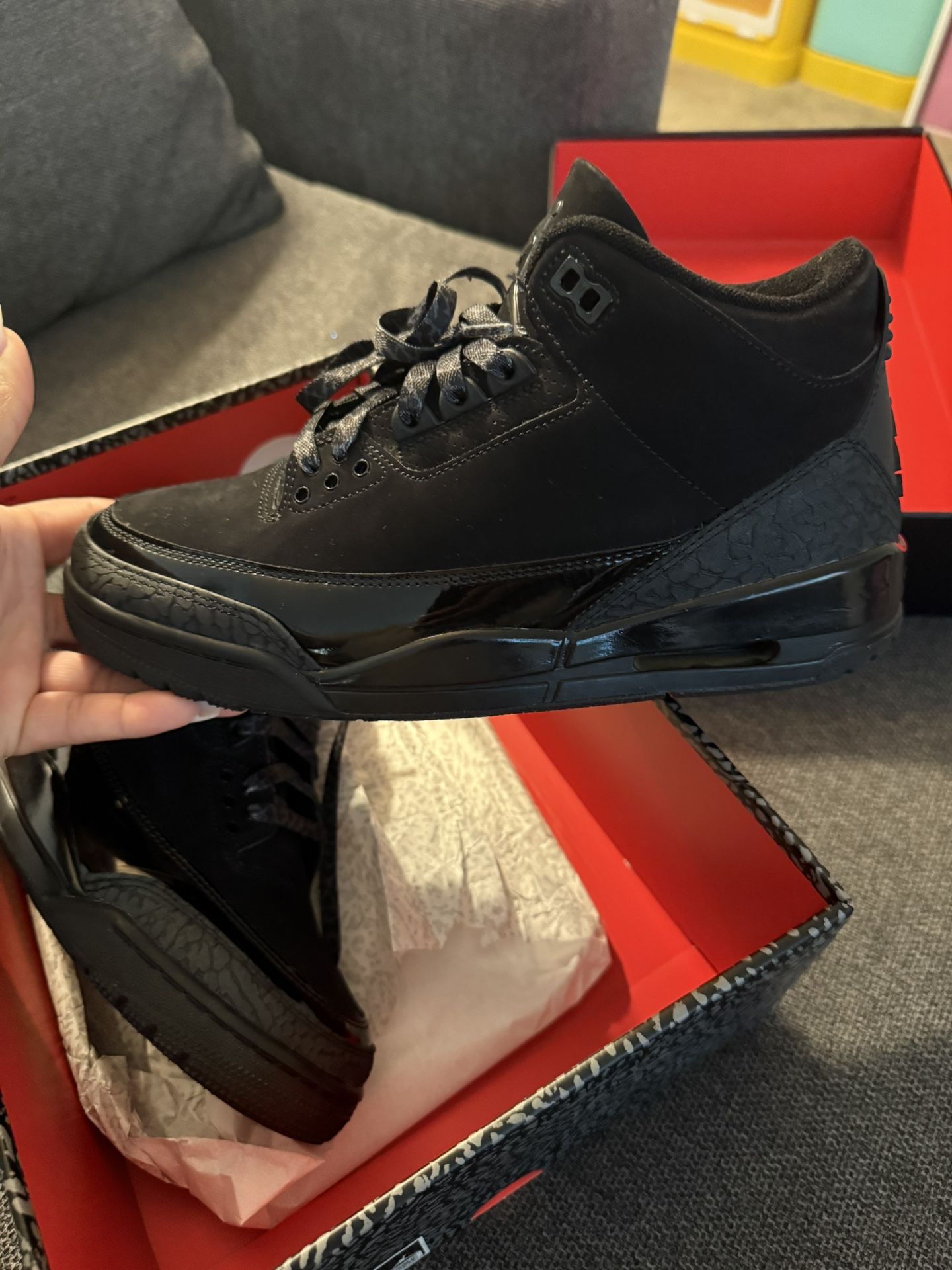 Black Cat Retro 3 Jordan Men 8.5