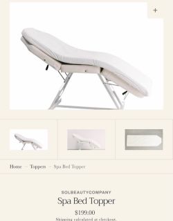 sol beauty spa bed topper and cover