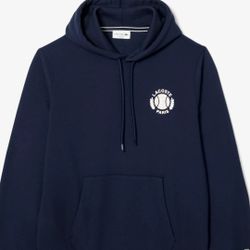 NWT Authentic Lacoste  Men's Tennis Printed Hoodie Size Large