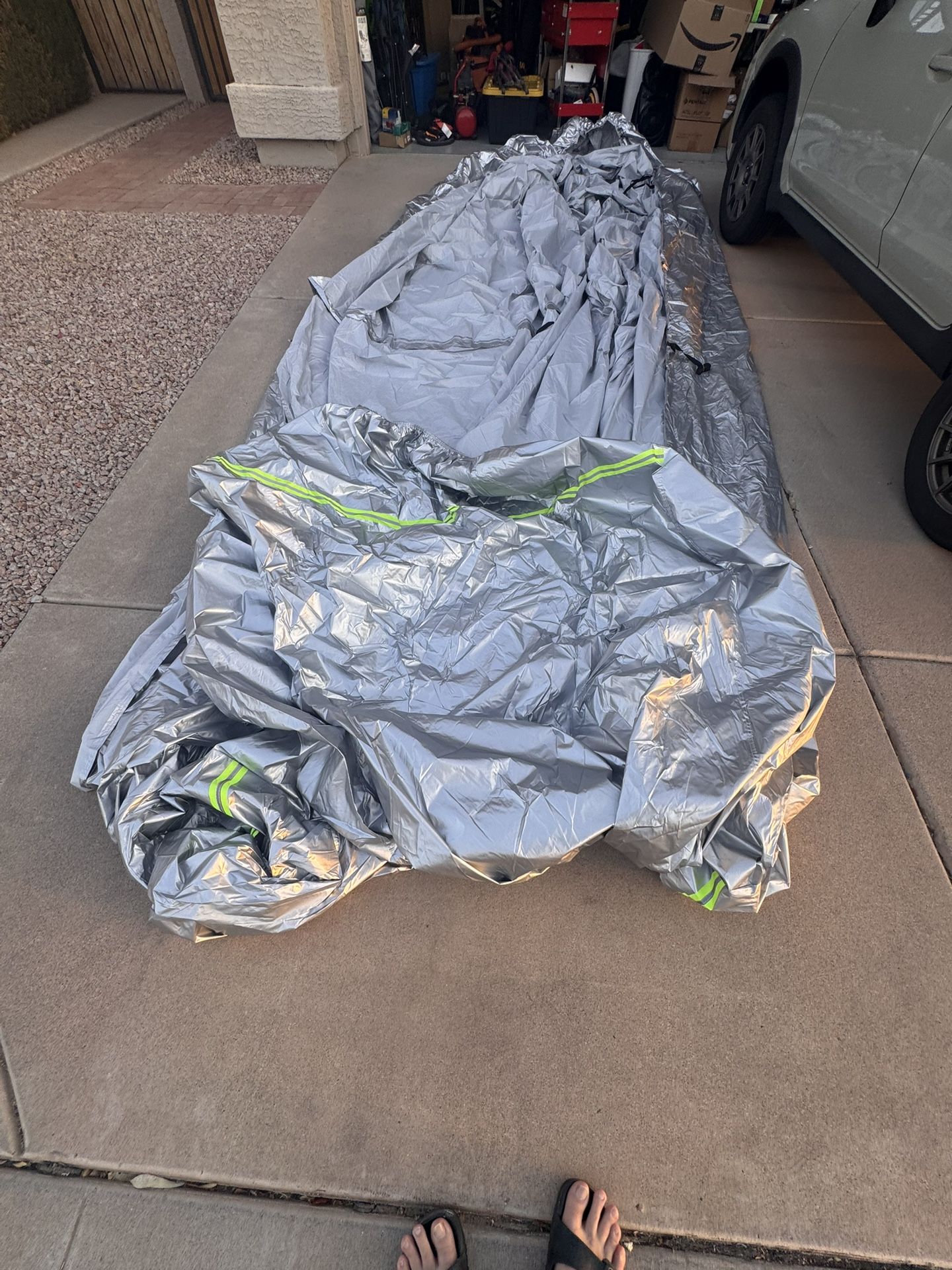 New RV cover approximately 22 feet can be used to cover many things