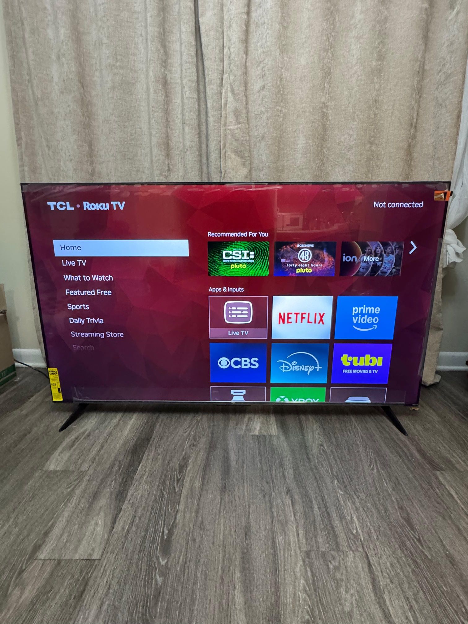 TCL 65” TV 