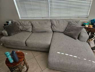 Gray sectional in great shape