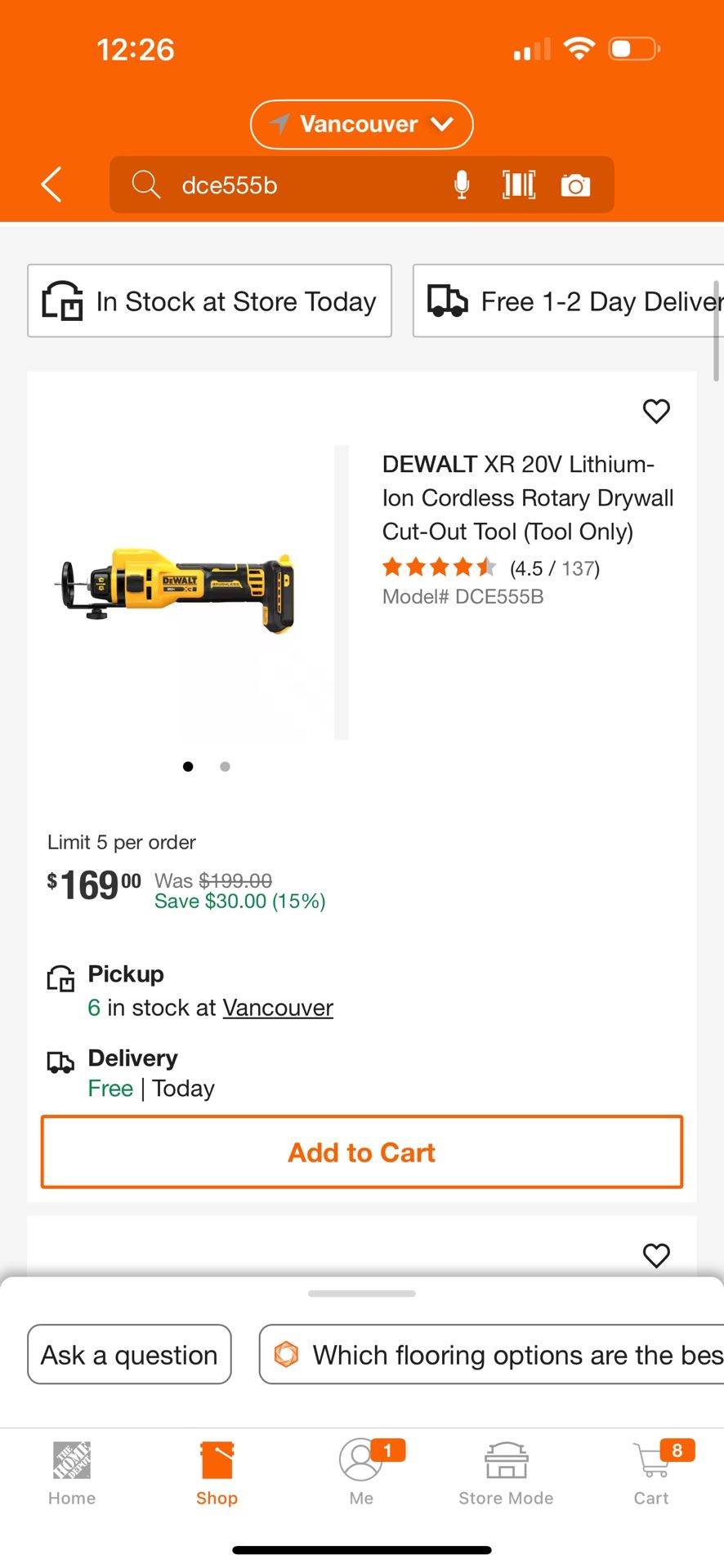 DEWALT XR 20V Lithium-Ion Cordless Rotary Drywall Cut-Out Tool (Tool Only)