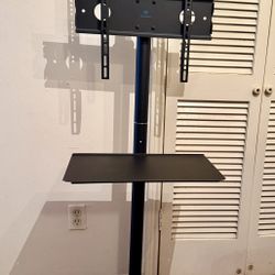 High Quality Rolling TV Stand with Shelf for 23-65 inch TVs - Excellent Condition
