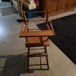 Antique Baby Doll High Chair
