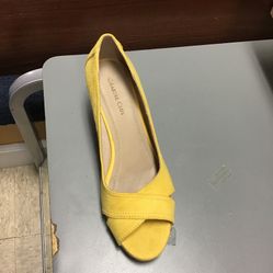 Charter Club Toniiem 8M Yellow Wedge Toe Sandals New
