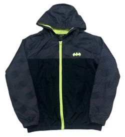 Batman DC Comics Windbreaker Jacket Men’s M Multi Colorblock Hoodie Full Zip