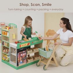 New Wooden Grocery Store Playset