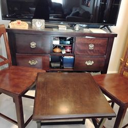Two Stools And Center Table