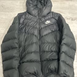 Black Nike Double zip up Puffer coat 