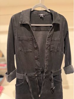 Paige — Black Denim Jumpsuit