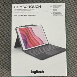 Brand New in Box Logitech - Combo Touch Keyboard Folio for Apple iPad 10.2" (7th, 8th & 9th Gen) with Detachable Backlit Keyboard - Graphite
