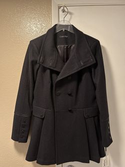 Calvin Klein Womens Tailored Pea Coat, NEW with Tags
