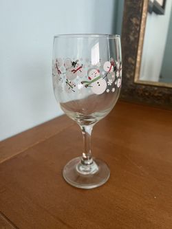 Christmas Wine Glass