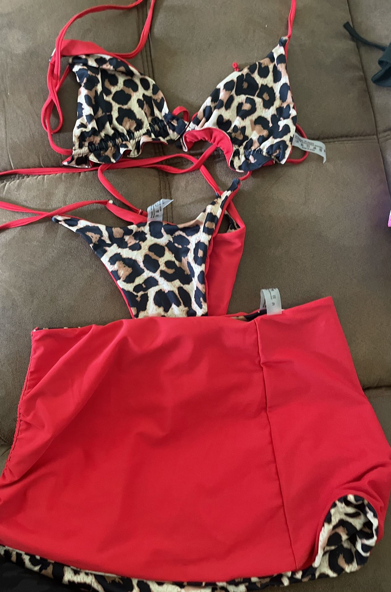 New SHEIN Size Med Baithing Suit With Skirt