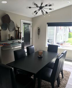 Dining room table and chairs