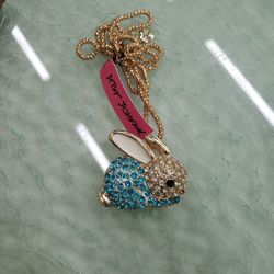 Betsey Johnson Bunny Necklace