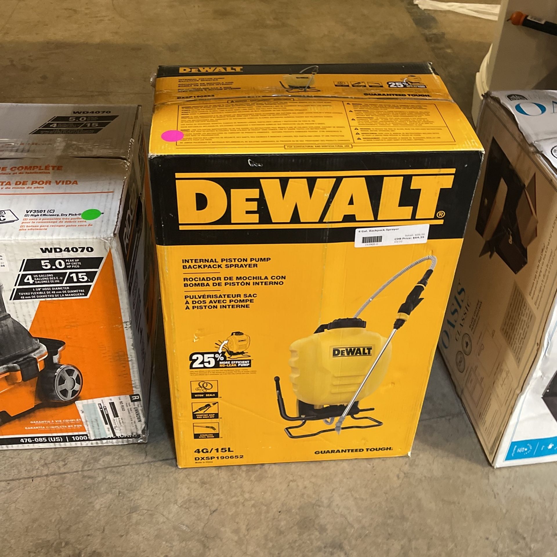 DeWalt 4Gal Backpack Sprayer