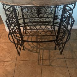 🍷 Marble Top Wine Rack / Wine Bar