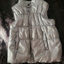 BUFFALO BY DAVID BITTON PUFFER VEST GRAY METALLIC GIRLS 4T